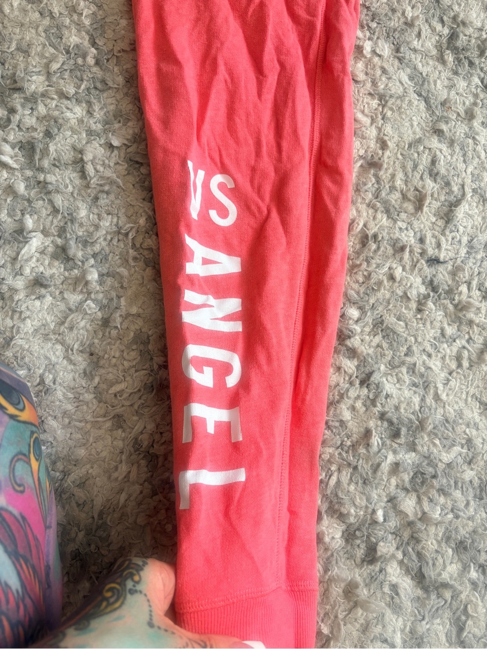 Victoria's Secret Coral Pink 'ANGEL' Track Pants